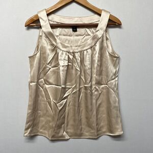 St John Women Sleeveless Satin Golf Blouse Tank Top Shirt Size Medium M289 -7